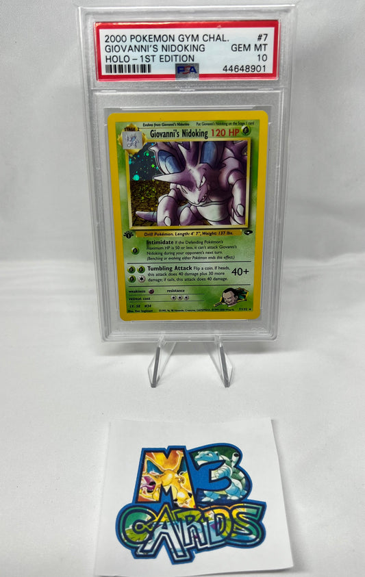 1st Edition Giovanni's Nidoking Holo PSA 10