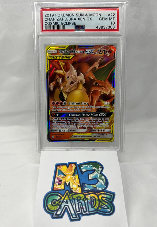 Charizard & Braixen GX PSA 10