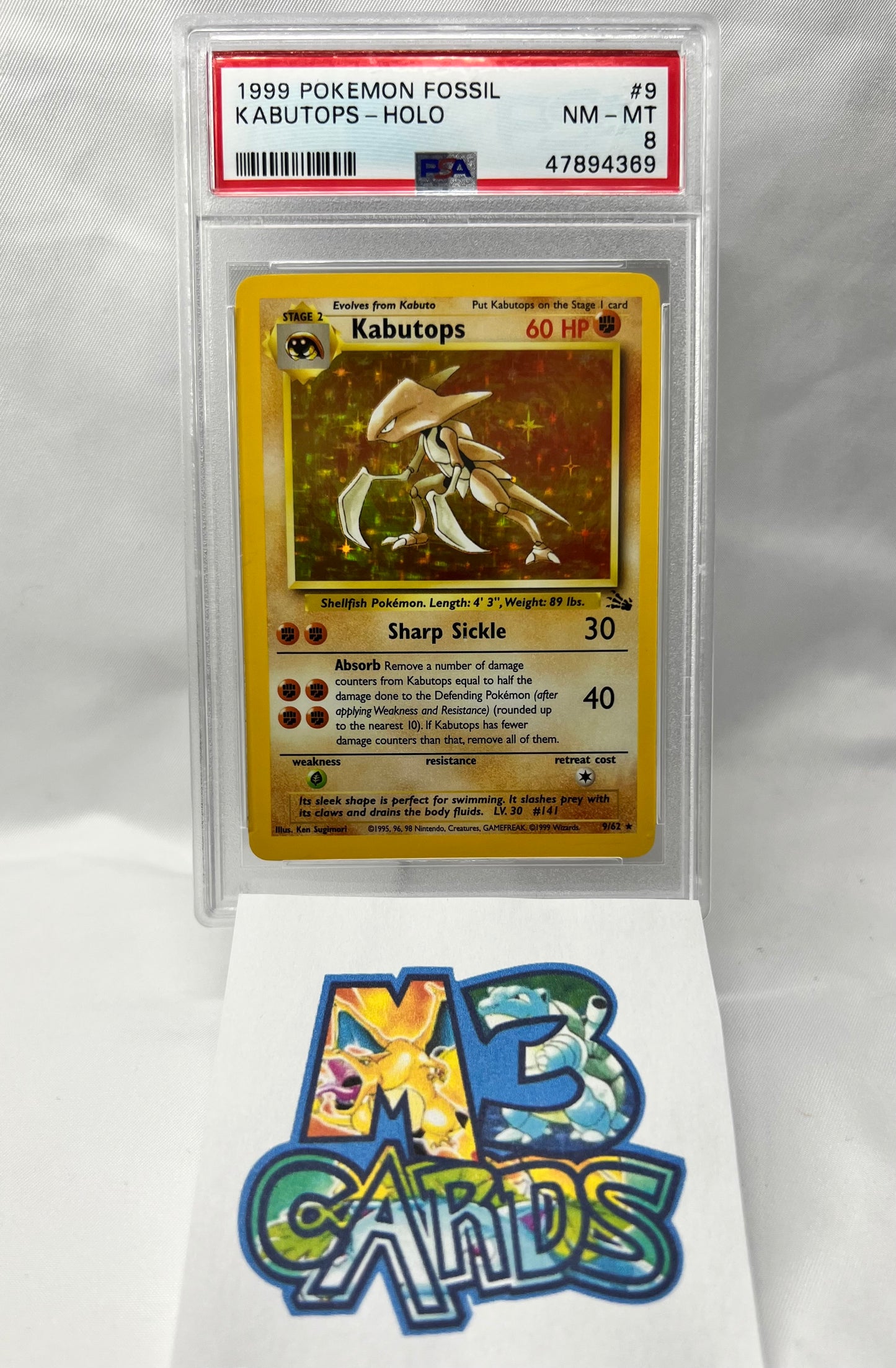 Kabutops Fossil Holo PSA 8