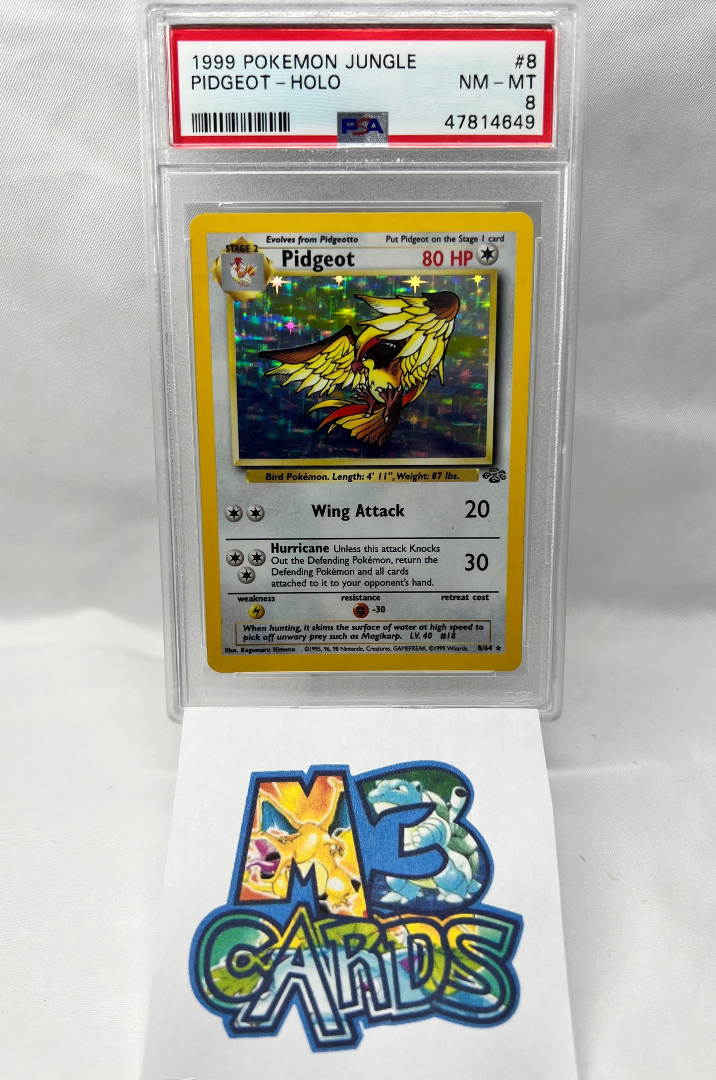 Pidgeot Jungle Holo PSA 8