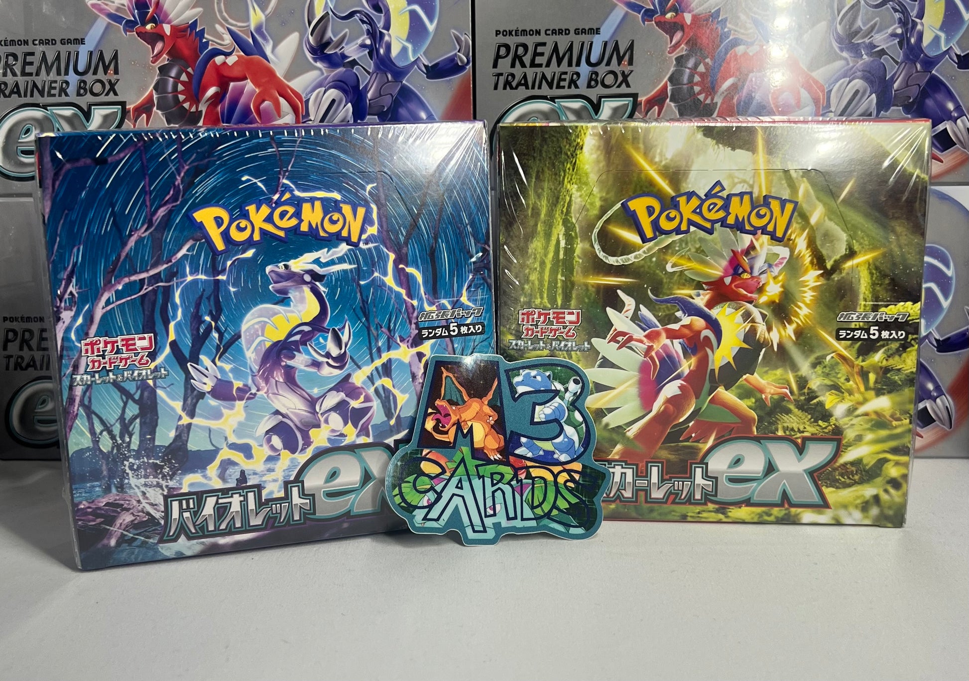 Scarlet EX & Violet EX Booster Box set ( 1 of Each Box ) M3 CARDS Scarlet EX & Violet EX Booster Box set ( 1 of Each Box ) M3 CARDS